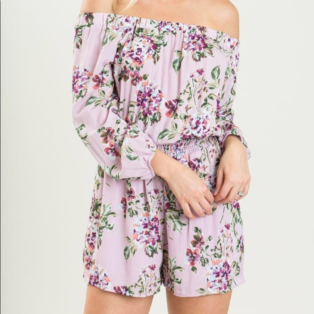 Solemio Lilac Floral Romper